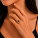 Gold Plated Crystal Stone Work with Intricate Floral Openwork Pattern Designer Statement Ring ,
