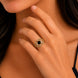 Gold Plated Crystal Stone Work with Intricate Floral Openwork Pattern Designer Statement Ring ,