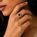 Gold Plated Crystal Stone Work with Intricate Floral Openwork Pattern Designer Statement Ring ,
