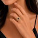 Gold Plated Crystal Stone Work with Intricate Floral Openwork Pattern Designer Statement Ring ,