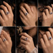 Rhodium Plated Floral Stone Work with Intricate Openwork Pattern Designer Statement Ring
