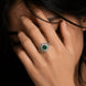 Rhodium Plated Floral Stone Work with Intricate Openwork Pattern Designer Statement Ring