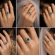 Rhodium Plated Floral Stone Work with Intricate Openwork Pattern Designer Statement Ring