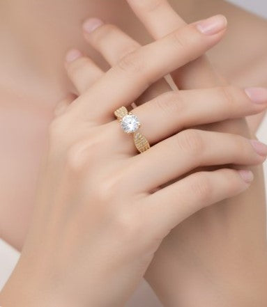 Regal Spark Gold Plated Ring