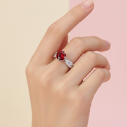 Regal Spark Rhodium Ring