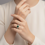 Regal Spark Rhodium Ring
