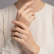 Regal Spark Rhodium Ring