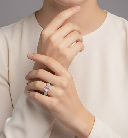 Regal Spark Rhodium Ring