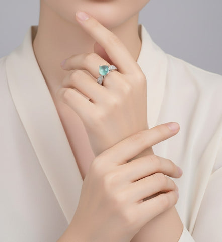 Regal Spark Rhodium Ring