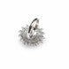 Rhodium Plated Floral Cluster CZ Ring