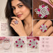 Rhodium Plated Floral Spiral Pattern CZ Adjustable Ring