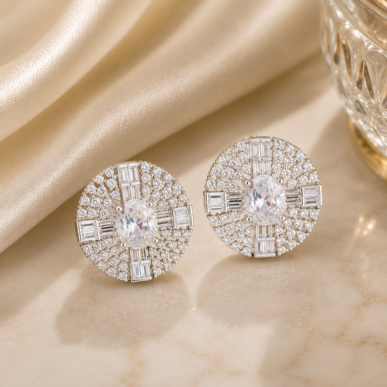 Milky Way Galaxy Pearls Studs
