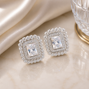 Gleaming Moonstone Shimmers Studs