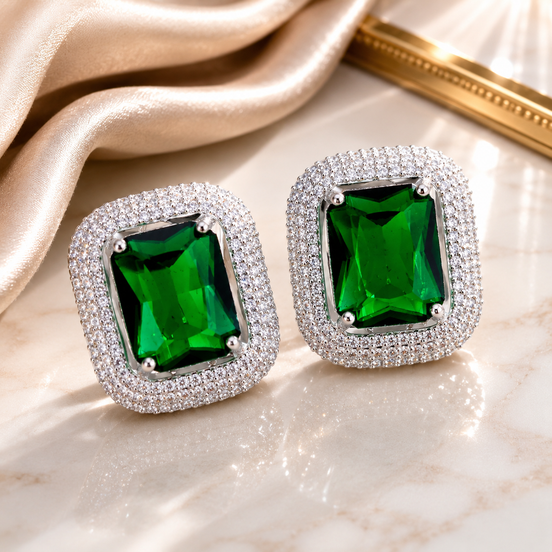 Radiant Rhodium Studs