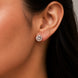 Single White Stud Screw Earrings