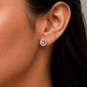 Single White Stud Screw Earrings