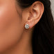 Single White Stud Screw Earrings