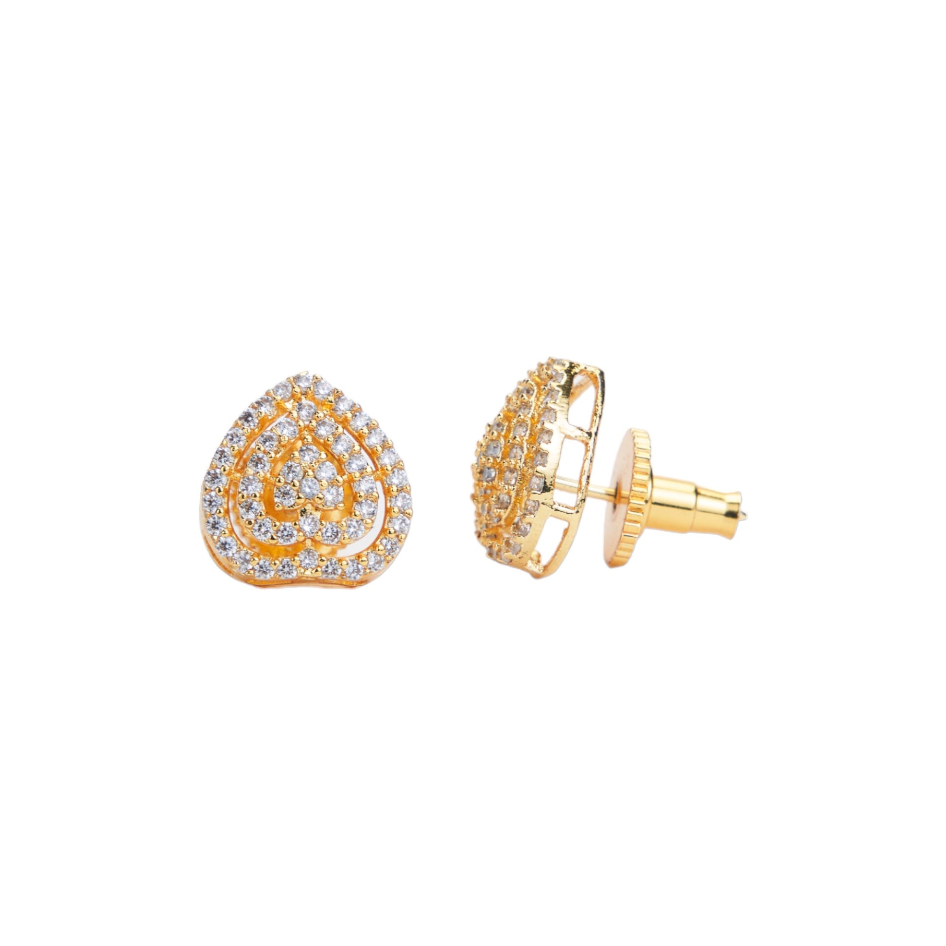 Gilded Elegance Opal Studs - Opal Touch