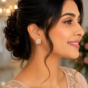 Gilded Elegance Opal Studs