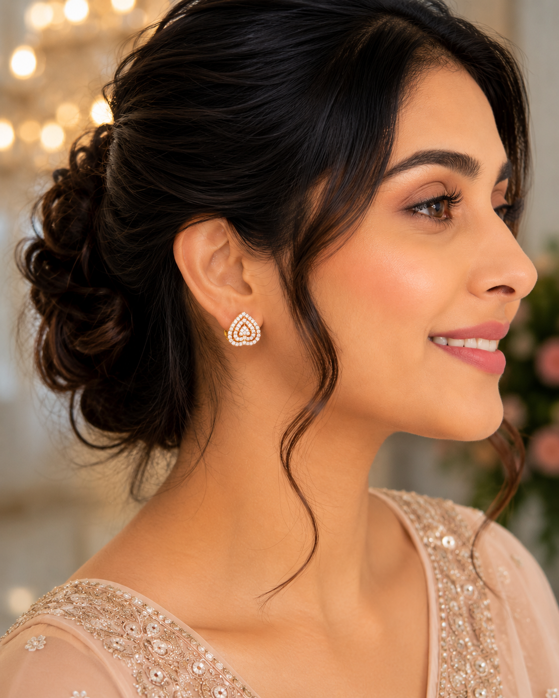 Gilded Elegance Opal Studs