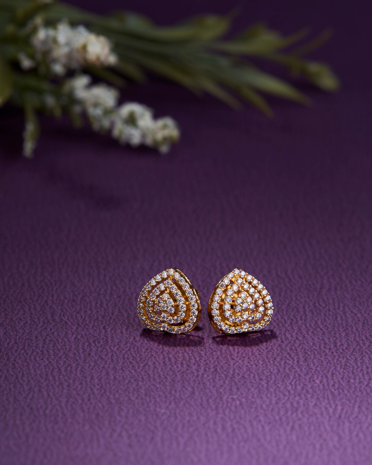 Gilded Elegance Opal Studs - Opal Touch