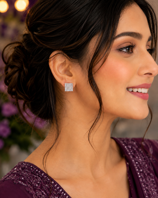 Frosty Allure Opal Studs