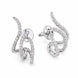 Rhodium Plated Twisted American Diamond Stud Earrings