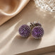 Rhodium Plated Round American Diamond Stud Earrings