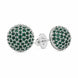 Rhodium Plated Round American Diamond Stud Earrings