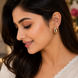 Elegance Round Hoop Gold Plated Studs