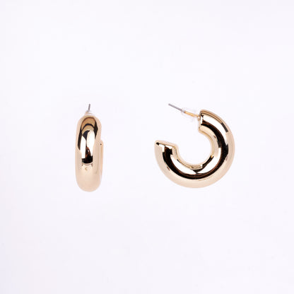 Imperial Half Loop Gold Plated Studs