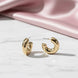 Imperial Half Loop Gold Plated Studs