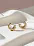 Sinuous Spiral Hoops Gold Plated Studs