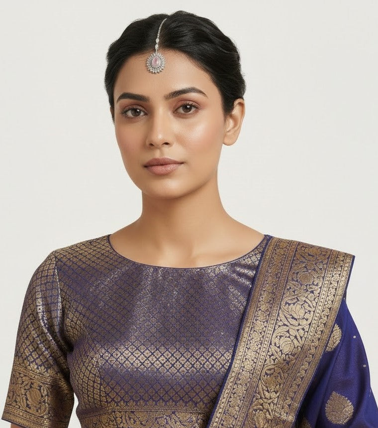Rhodium Plated Divine Droplet Traditional Maang Tikka
