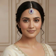 Rhodium Plated Divine Droplet Traditional Maang Tikka