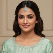 Rhodium Plated Divine Droplet Traditional Maang Tikka