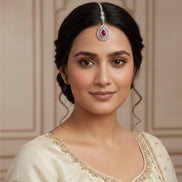 Rhodium Plated Divine Droplet Traditional Maang Tikka