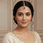 Rhodium Plated Divine Droplet Traditional Maang Tikka