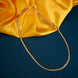 Men's Gold Plated Curb Chain Necklace with Interlocking Link Pattern