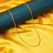 Men's Gold Plated Snake Chain Necklace | Sleek Textured Chain for Daily & Casual Wear