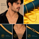 Men's Gold Plated Snake Chain Necklace | Sleek Textured Chain for Daily & Casual Wear