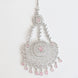 Rhodium Plated Mint Pink American Diamond Bridal Passa