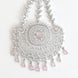 Rhodium Plated Mint Pink American Diamond Bridal Passa