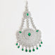 Rhodium Plated Crystal Green American Diamond Bridal Passa