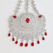 Rhodium Plated Ruby Red American Diamond Bridal Passa