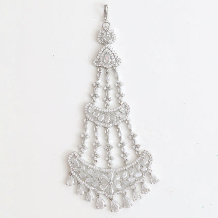 Traditional CZ White Stone Studded Bridal Passa