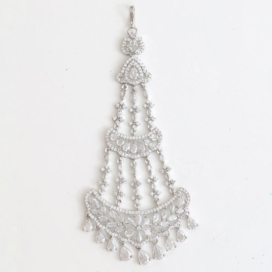 Traditional CZ White Stone Studded Bridal Passa