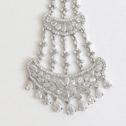 Traditional CZ White Stone Studded Bridal Passa