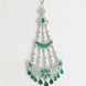 Traditional CZ Crystal Green Stone Studded Bridal Passa