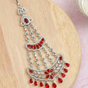 Traditional CZ Ruby Red Studded Bridal Passa